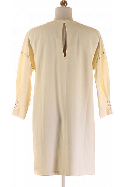 MANGO Tričkové  Šaty Bílé Second hand Vel. S