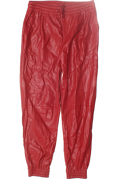 ZARA Dámské Kalhoty s Vysokým Sedem Červené Second hand Vel.  S