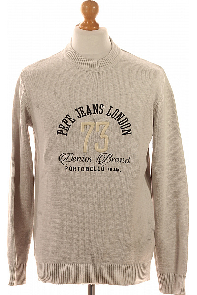 Pepe Jeans Pánský Svetr Bílý Second Hand Vel. S