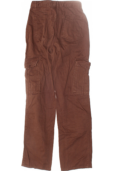 STRADIVARIUS Dámské Kalhoty Kapsáče Hnědé Second hand Vel.  34