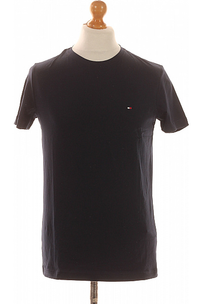 Jednoduché Pánské Tričko Modré TOMMY HILFIGER Vel. M