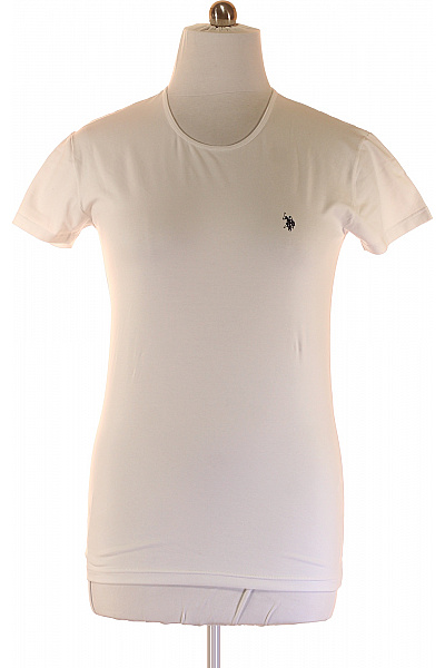 U.S.POLO ASSN. Jednoduché Pánské Tričko Bílé Vel. L
