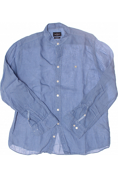 HACKETT Pánská Košile Lněná Modrá Second hand Vel. L