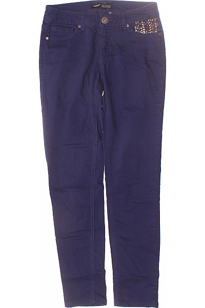 Dámské Kalhoty Rovné Modré Vel. 38