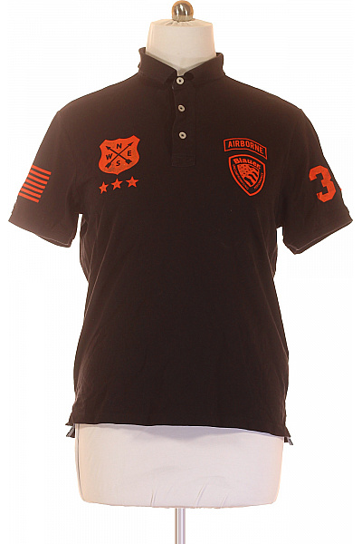 Pánské Tričko s Límečkem Černé Blauer.