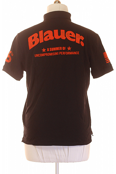 Pánské Tričko s Límečkem Černé Blauer.