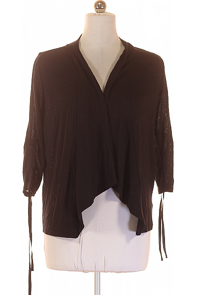 Takko Dámský černý zavinovací kardigan asymetrický volný lehký jarní Vel. M | Takko | obrázek 2