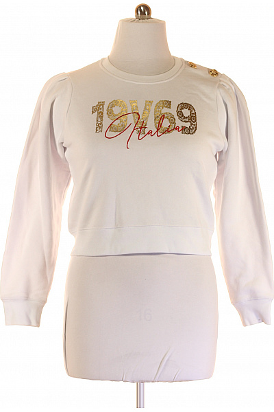 Dámská Mikina Bez Zapínání Bílá VERSACE Vel. L