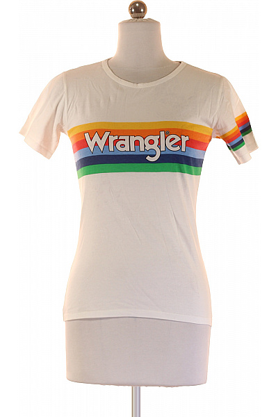 Dámské Tričko Bílé Wrangler Second Hand Vel. XS