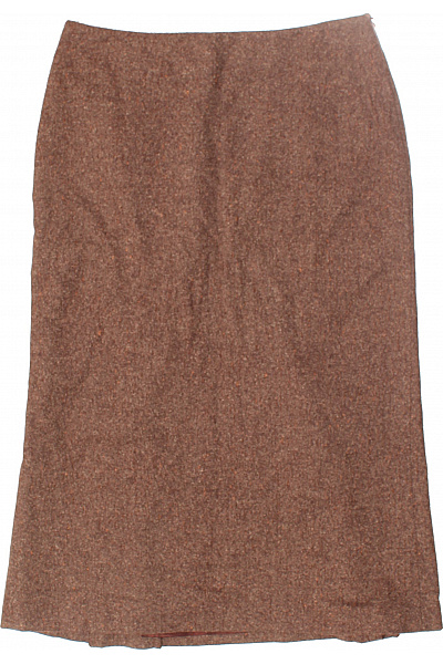 Dlouhá  Sukně Vlněná Hnědá Vel. 38