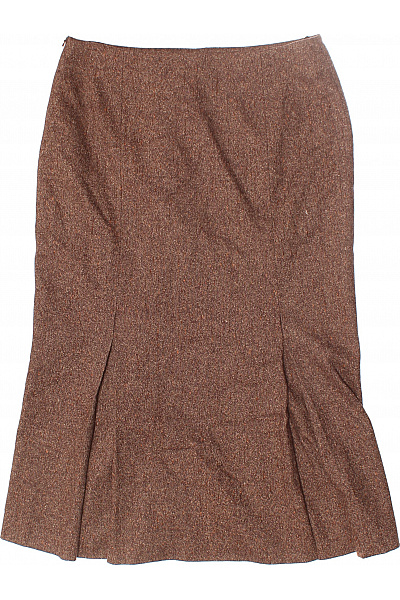 Dlouhá  Sukně Vlněná Hnědá Vel. 38