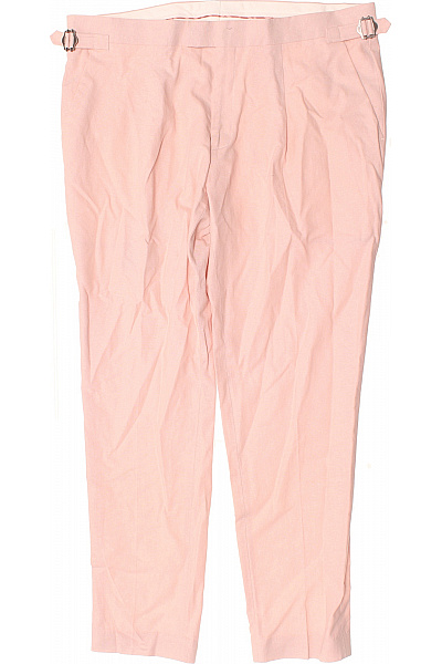 HARRY BROWN Společenské Pánské Kalhoty Lněné Růžové Vel. 38R | HARRY BROWN | obrázek 2