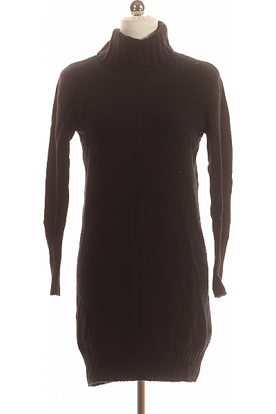 Pletené šaty Kašmírové Černé Vel. 36