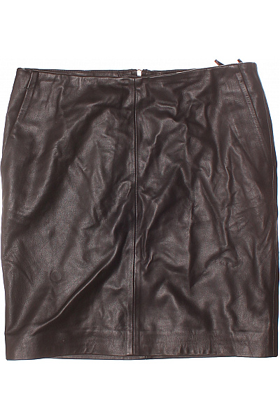 Sukně Kožená Černá Vel. 36