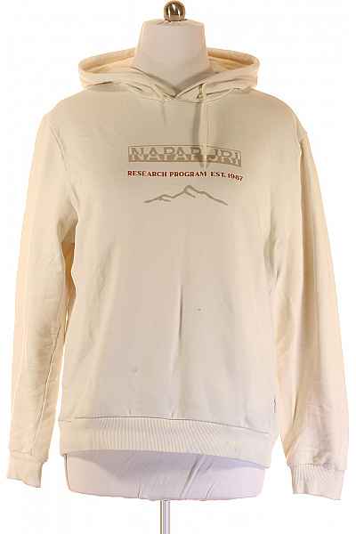 NAPAPIJRI Pánská Mikina Bílá Second Hand Vel. XL
