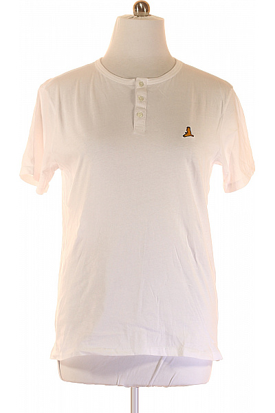 BRAVE SOUL Jednoduché Pánské Tričko Bílé Vel. XL