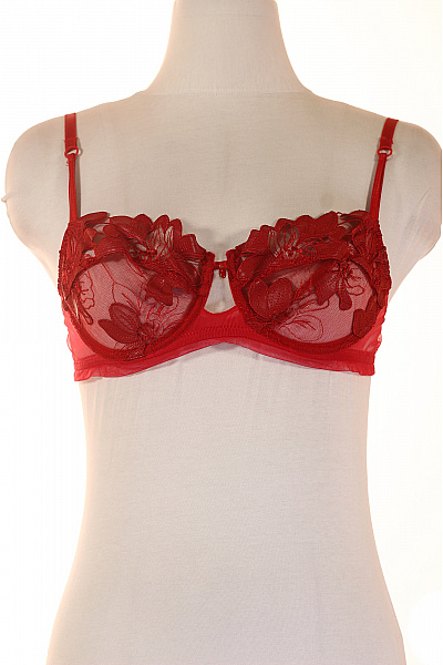 LISE CHARMEL Dámská krajková průsvitná podprsenka červená Vel. 80B | LISE CHARMEL | obrázek 2
