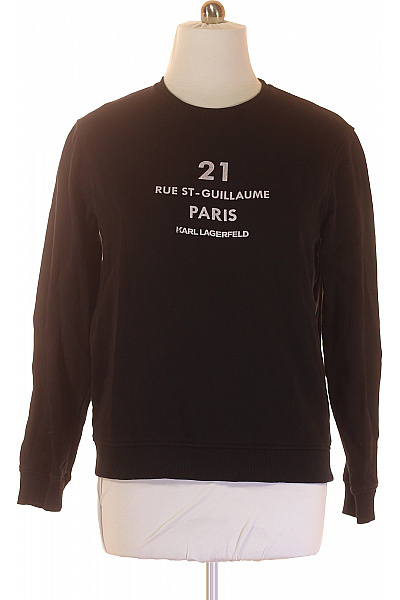 Pánská Mikina Bez Zapínání Černá Karl Lagerfeld Vel. XL