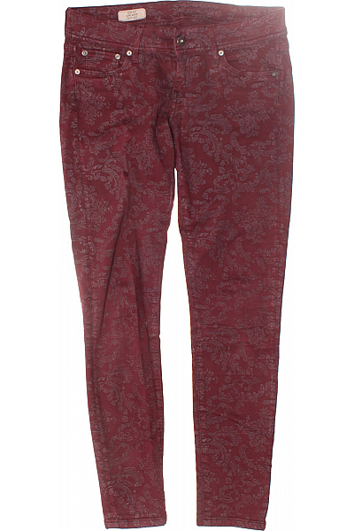 Pepe Jeans Dámské Kalhoty Vínová Second hand Vel. 28/30