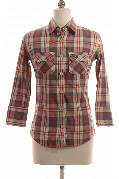 SUPERDRY Kostkovaná Dámská Košile Barevná Vel. XS