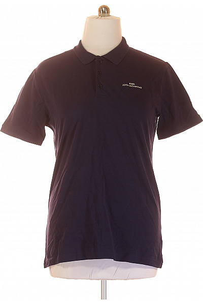 Richmond Pánské Tričko s Límečkem Modré Second hand Vel. L