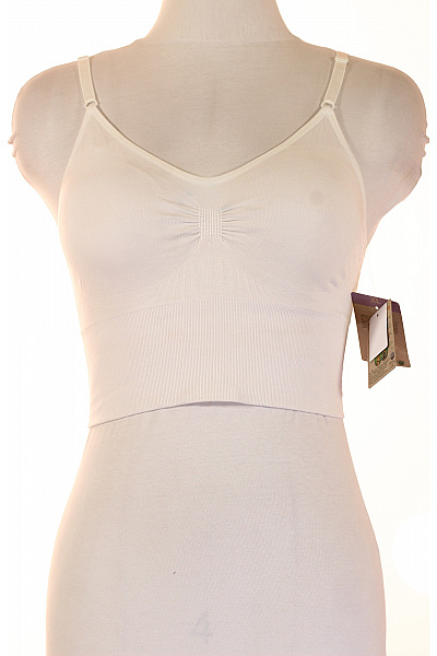 Magic Body Fashion Dámská Bezešvá Hladká Podprsenková Top Bílá Bavlna Vel. XL