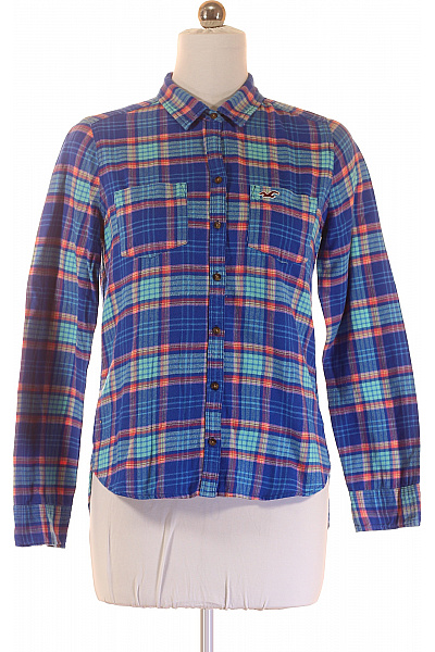 Hollister Kostkovaná Dámská Košile Modrá Vel. M