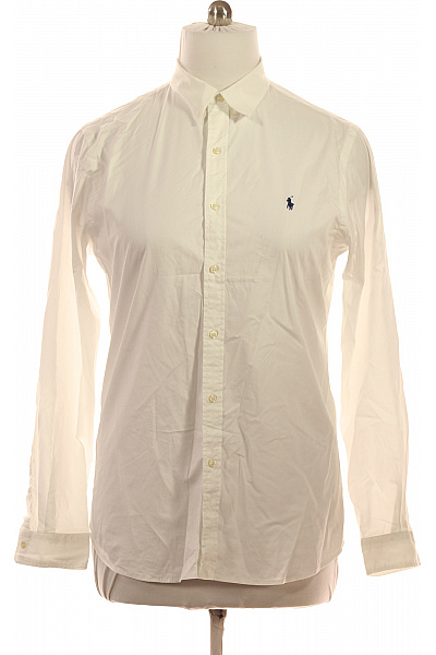 POLO CLUB Royal Berkshire Bílá pánská košile s dlouhým rukávem elegantní vypasovaná s výšivkou Vel. L | POLO CLUB Royal Berkshire | obrázek 2