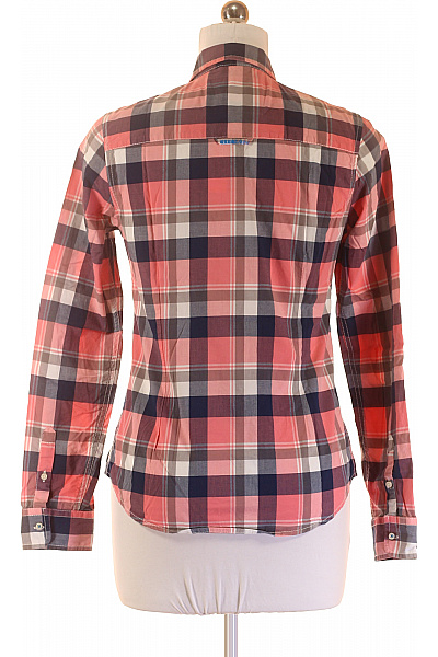 SUPERDRY Kostkovaná Dámská Košile Růžová Second hand Vel. M