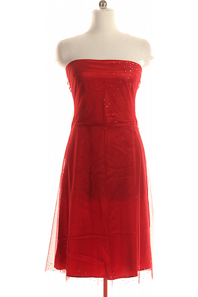  Šaty Z Chiffonu Červené InWear Second Hand Vel. 42