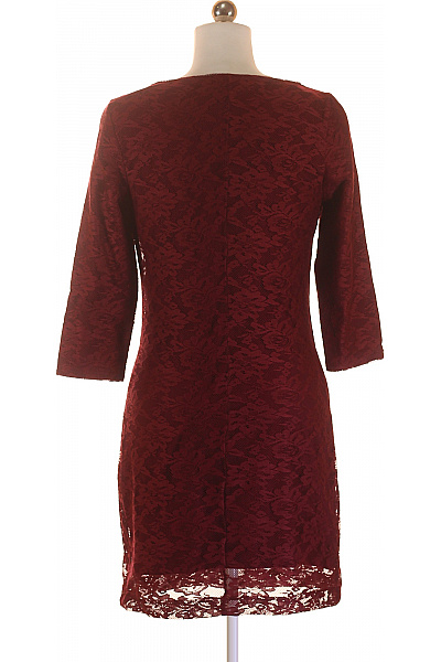 Esprit  Šaty s Krajkou Vínová Second hand Vel. XS