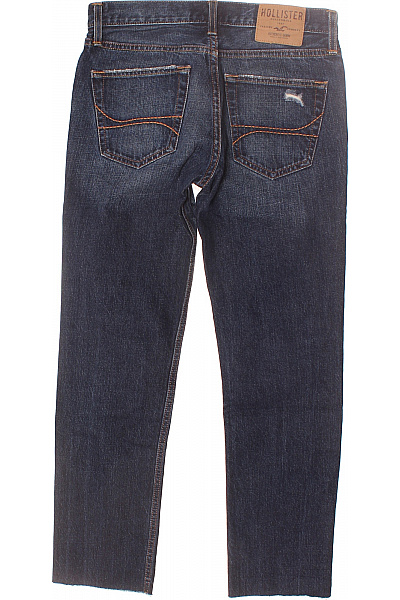 Roztrhané Pánské Džíny Modré Hollister Second hand Vel. 30