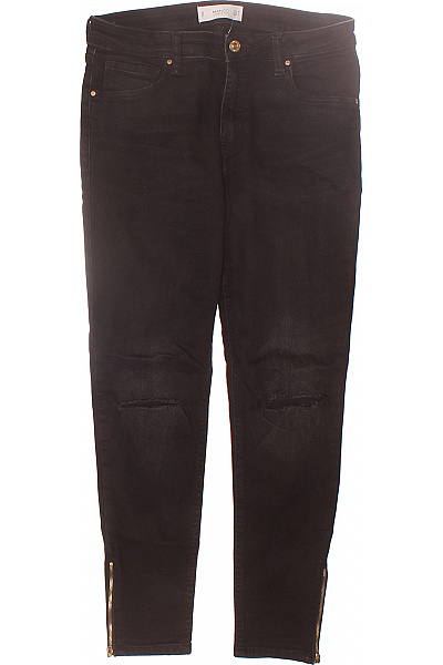 Roztrhané Dámské Džíny Černé MANGO Vel. 38