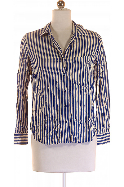 MANGO Vzorovaná Dámská Košile Modrá Vel. XS