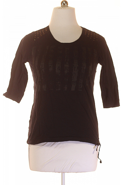 Dámské Tričko S Potiskem Černé CECIL Vel. L