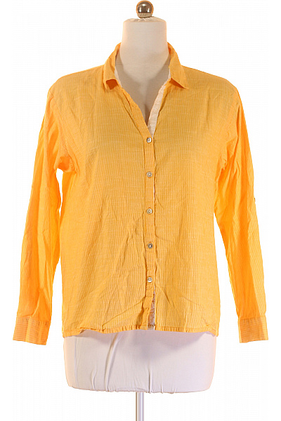 PULZ JEANS Vzorovaná Dámská Košile Oranžová Vel. XL