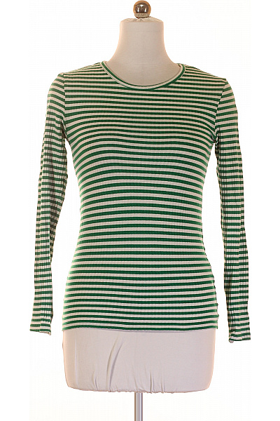 PIECES Dámské Tričko Zelené Second Hand Vel. M