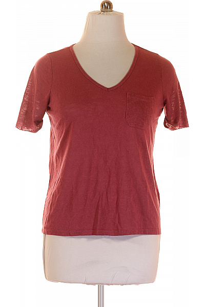 OBJECT Jednoduché Dámské Tričko Růžové Second hand Vel. XL