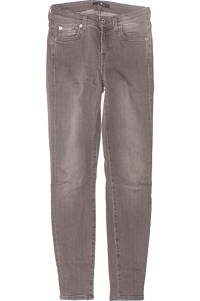 Dámské úzké Šedé 7 For All Mankind Vel. 24