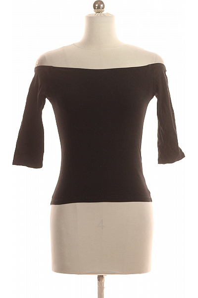 Jednoduché Dámské Tričko Černé New Look Second hand Vel.  36