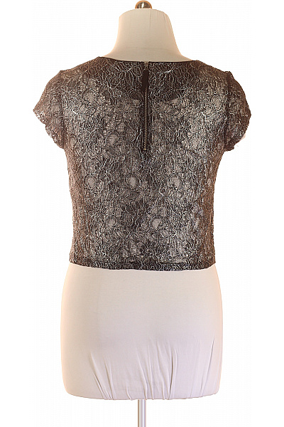 VILA Společenská  Halenka Stříbrná Second hand Vel. L