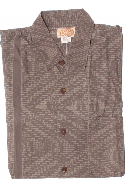 Vzorovaná Pánská Košile Šedá NOA Vel. L