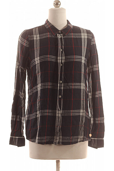 TOMMY HILFIGER Kostkovaná Dámská Košile Modrá Vel. XS