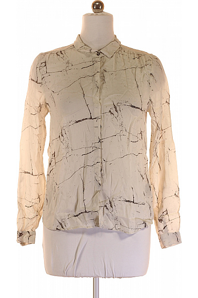 SECOND FEMALE Dámská Košile Hedvábná Černobílá Vel. L