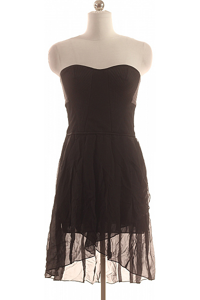 BCBGMAXAZRIA  Šaty s Ramínky Černé