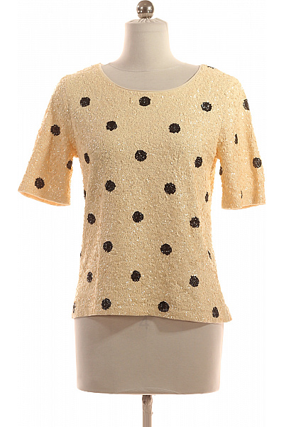 Dámské Tričko s Potiskem Béžové J.CREW Vel. S