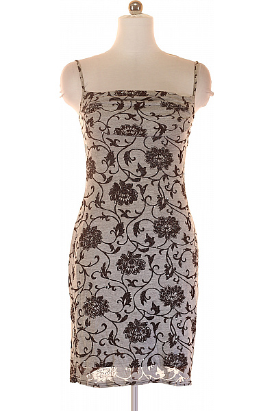  Šaty s Květinovým Potiskem Šedé River Island Vel. 38