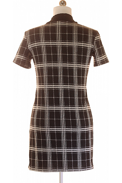 Bershka  Šaty Pletené Černobílé Second hand Vel. M