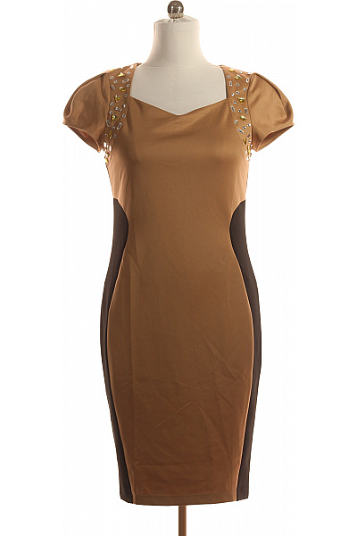 Pouzdrové šaty  Šaty Hnědé MAYA Deluxe Vel. 40