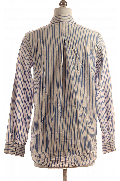 Vzorovaná Dámská Košile Modrá MANGO Vel. XS